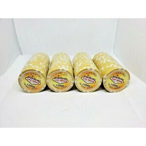 Lot Of 4 Las Vegas Nevada Casino $1000 Collectible Playing Poker Chips 25 Count